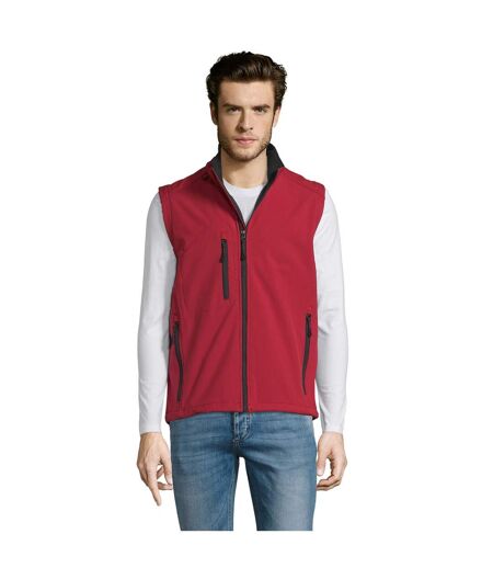 SOLS Mens Rallye Soft Shell Bodywarmer Jacket (Red) - UTPC349