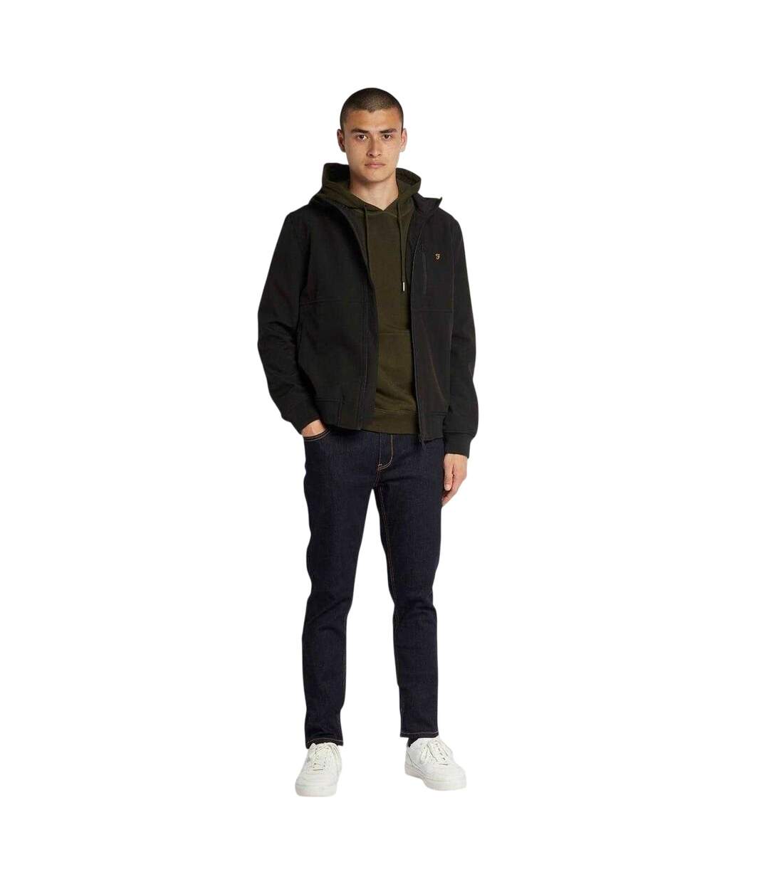 Veste À Capuche Homme Noir Farah-1