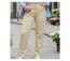 Pantalon 5 poches AXONE Balade - Toile gabardine coton stretch Beige pour une allure lumineuse et confortable-1
