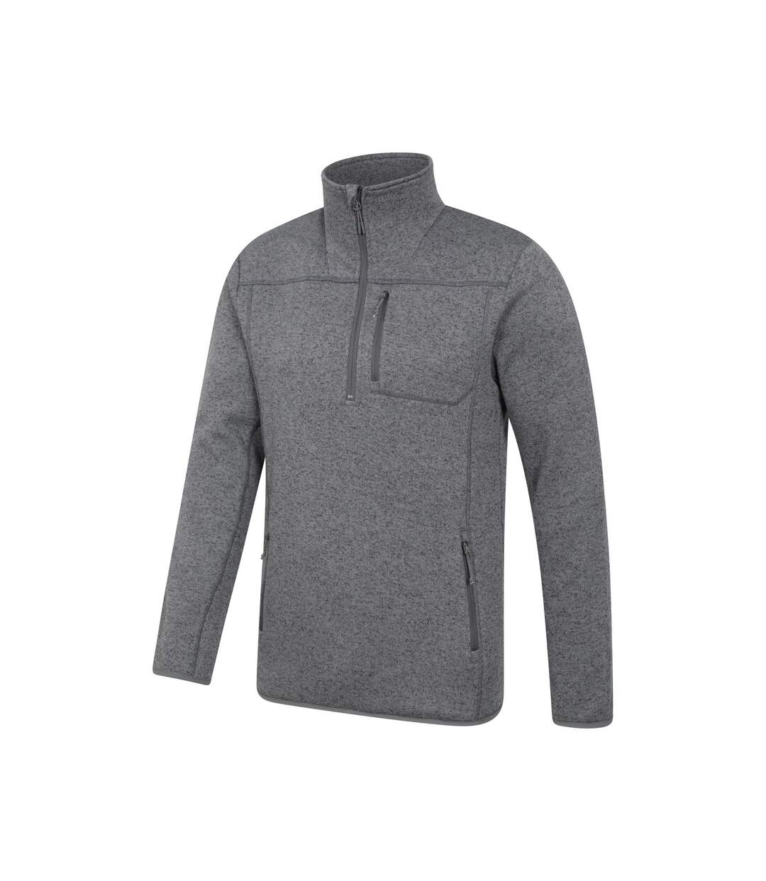 Mens helford half zip fleece top grey Mountain Warehouse