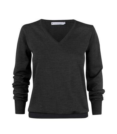 James Harvest Womens/Ladies Westmore V Neck Sweatshirt (Black)