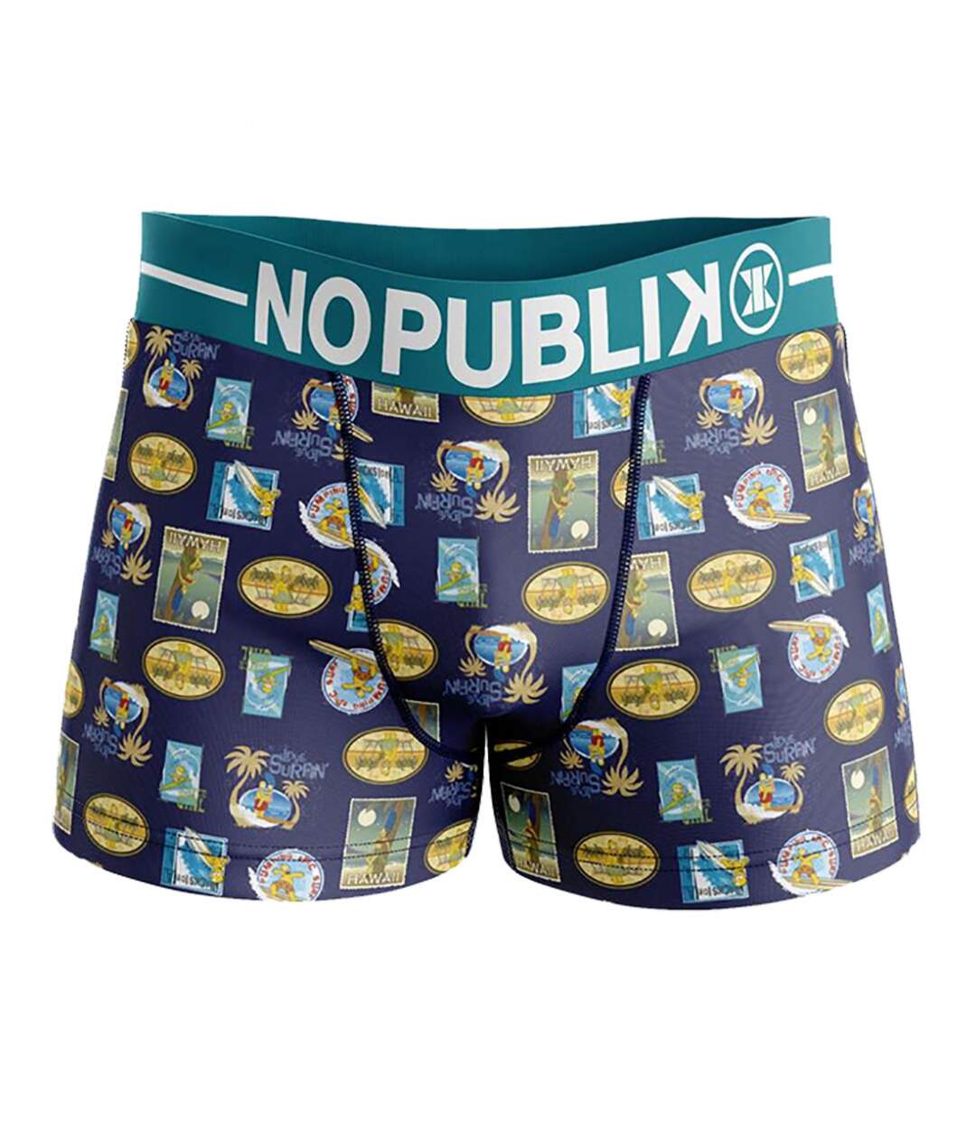 Boxer No Publik Featuring Simpsons Homme Confort et Fantaisie en Coton -Assortiment modèles photos selon arrivages--1
