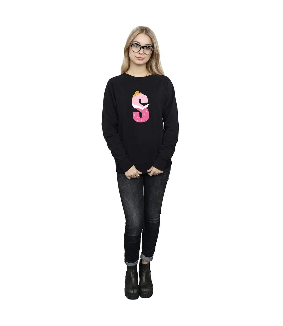 Disney Sweat-shirt Womens/Ladies Alphabet S Is For Sleeping Beauty (Noir) - UTBI32804-4