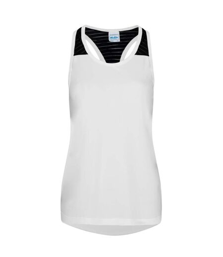 AWDis Just Cool Womens/Ladies Girlie Smooth Workout Vest (Arctic White)