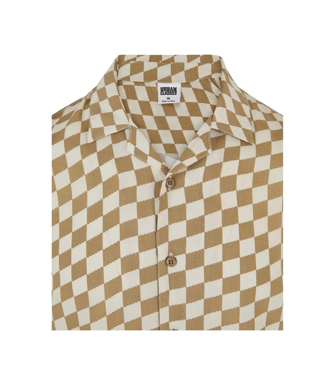 Chemise Motif/style À Carreaux Homme Kaki Urban Classics-3