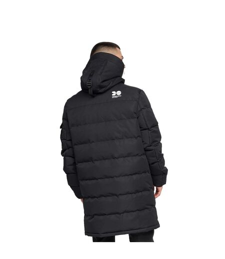 Mens Milwaka Long Padded Jacket Black Crosshatch