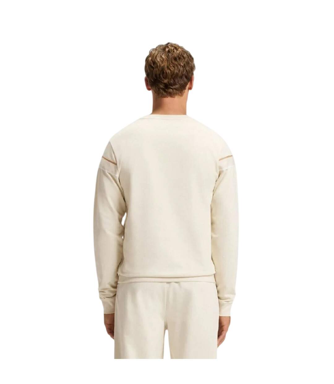 Mens Iconic Crew Neck Sweatshirt White Hugo Boss-3