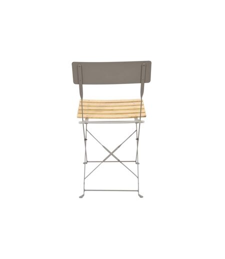 Lot de 2 Chaises Pliantes Bella Vita 81cm Taupe