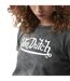 T-shirt femme col rond en acid wash avec logo en coton Kust Vondutch