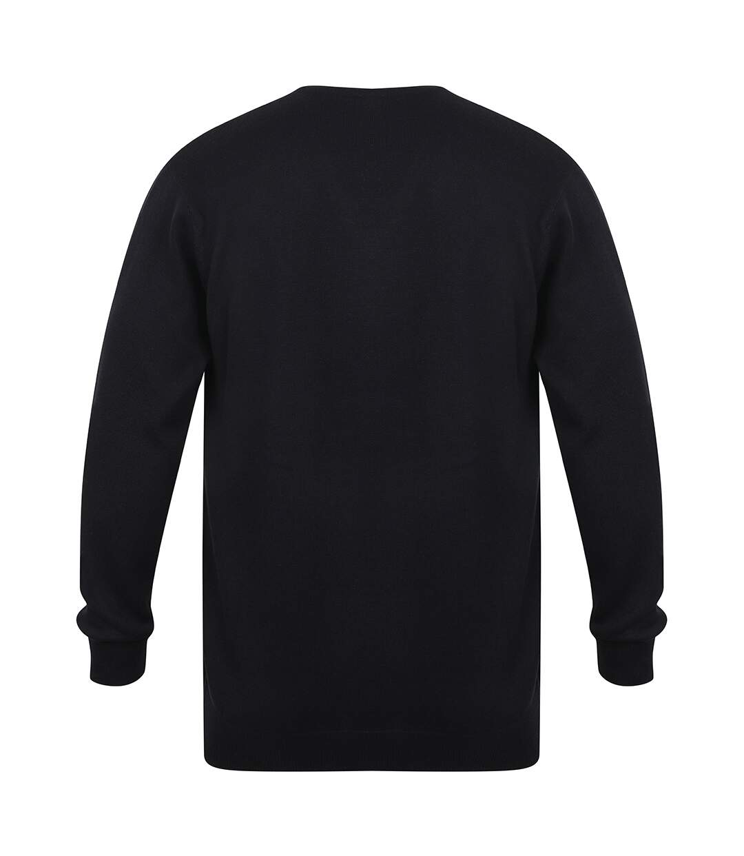 Henbury Mens 12 Gauge Fine Knit V-Neck Jumper / Sweatshirt (Navy) - UTRW659