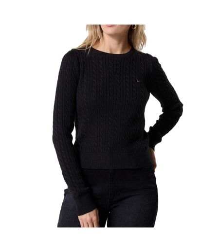 Pull noir femme tommy hilfiger tjw cable essential