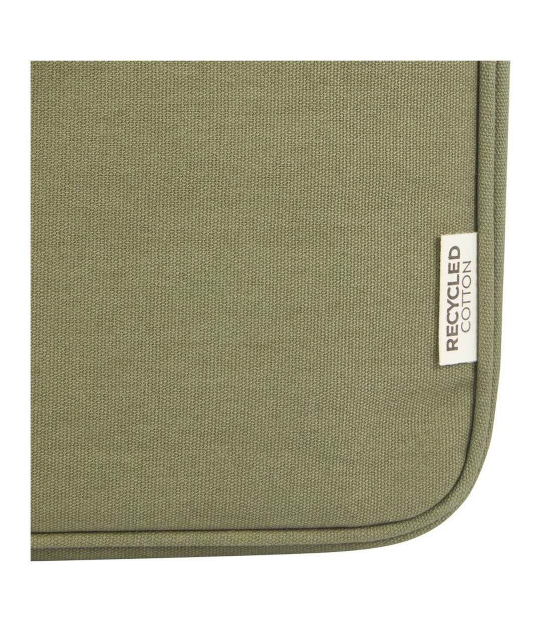 Joey canvas recycled 2l laptop sleeve one size olive Unbranded-3