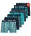 Pack of 7  Mens florid boxer shorts  turquoise Kandor-1