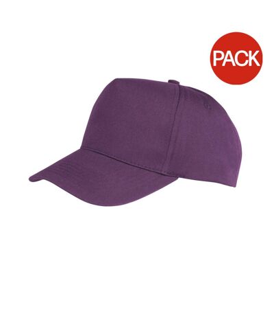 Lot de 2  casquettes boston adulte violet Result