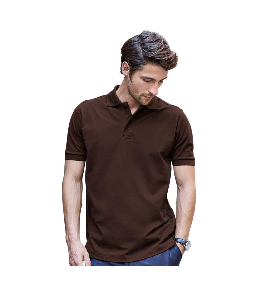 TeeJays - Polo LUXURY - Homme (Chocolat) - UTBC3305