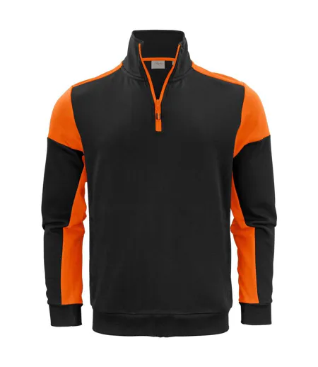 Sweat Motif/style Contrasté Homme Noir Orange Printer PRIME