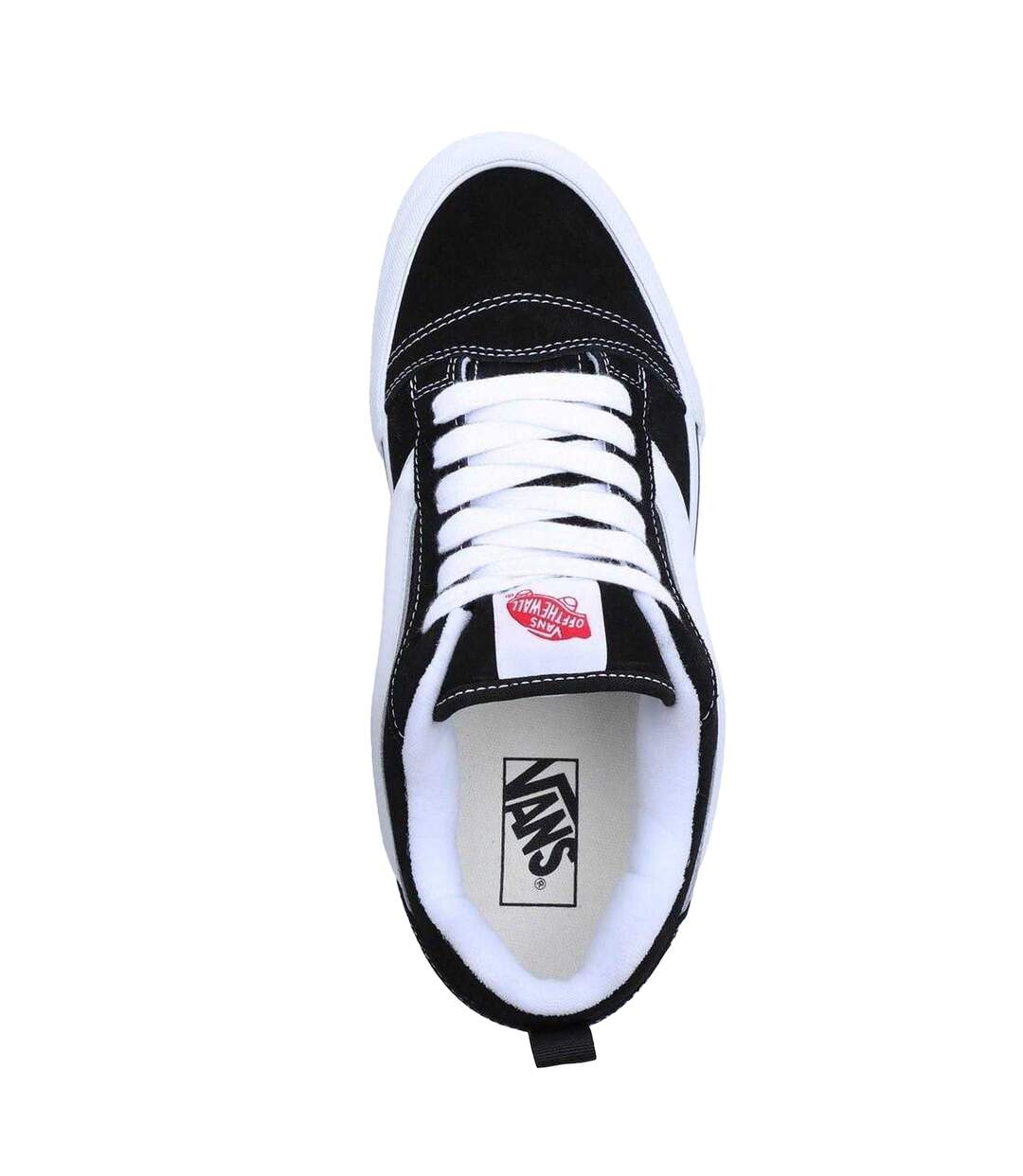 Mens Knu Skool Padded Suede Skate Shoes Black White Vans-3