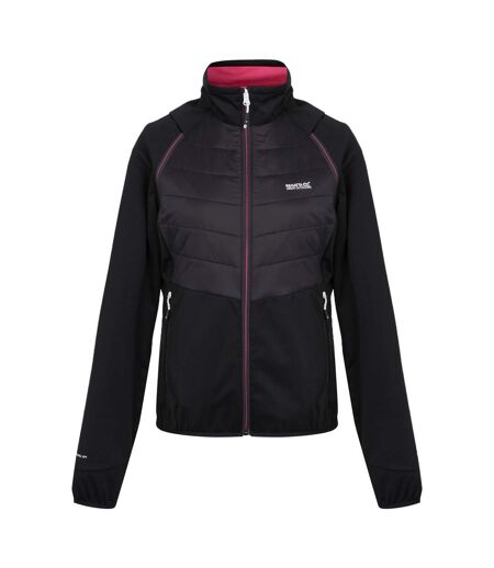 Womens/ladies steren ii hybrid jacket black/flamingo pink Regatta