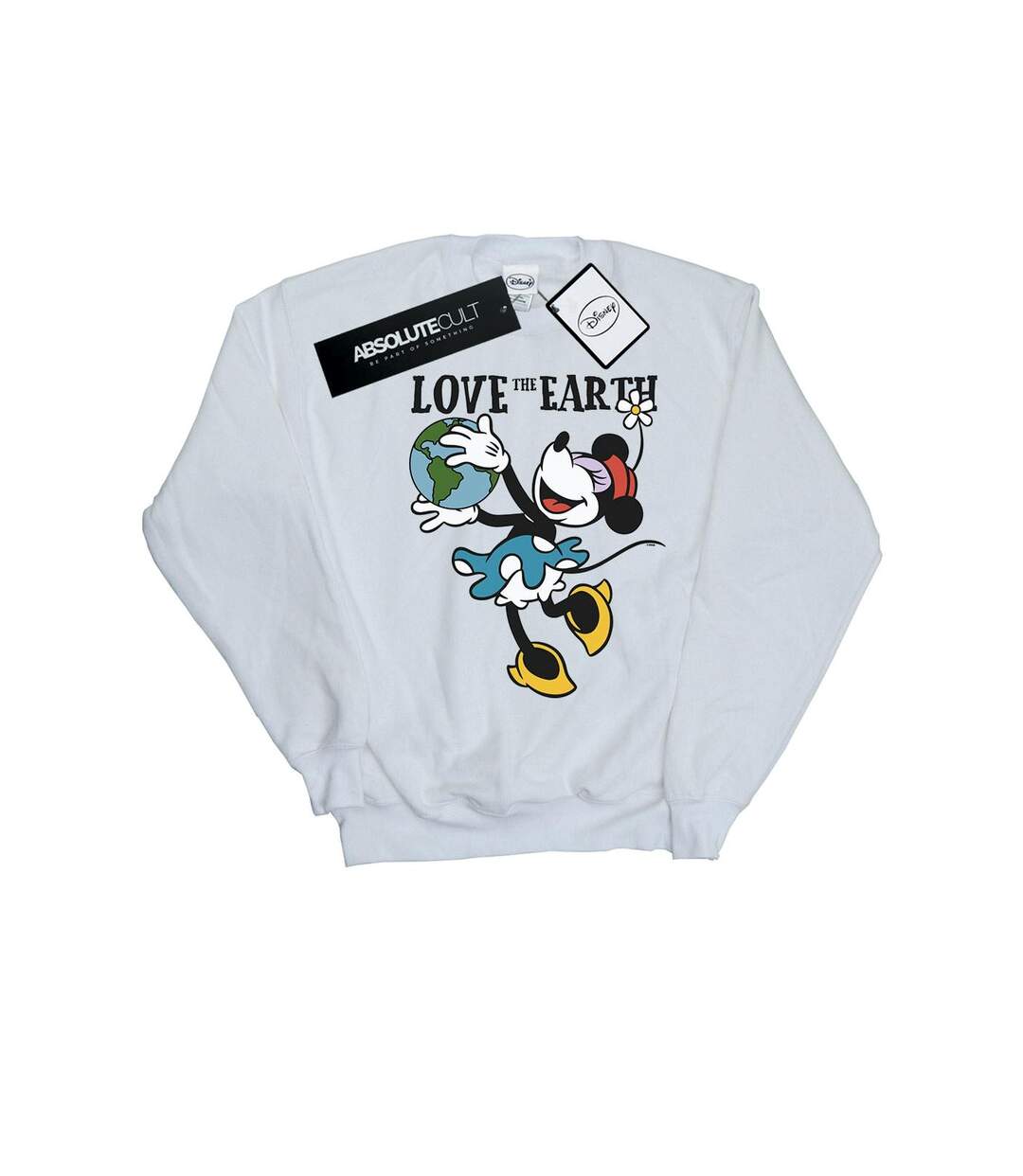 Disney Sweatshirt Femme/Ladies Mickey Mouse Love The Earth (Blanc) - UTBI27477-1