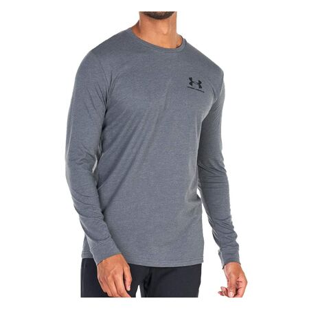 T-shirt Manches Longues Grises Homme Under Armour Chest - L