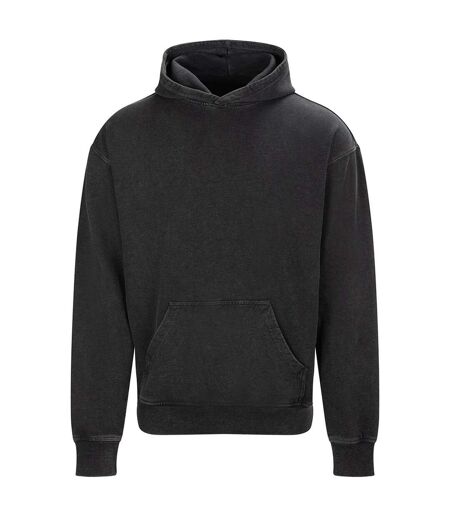 Unisex Adult Vintage Washed Hoodie Washed Black Awdis