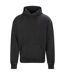 Unisex Adult Vintage Washed Hoodie Washed Black Awdis-1