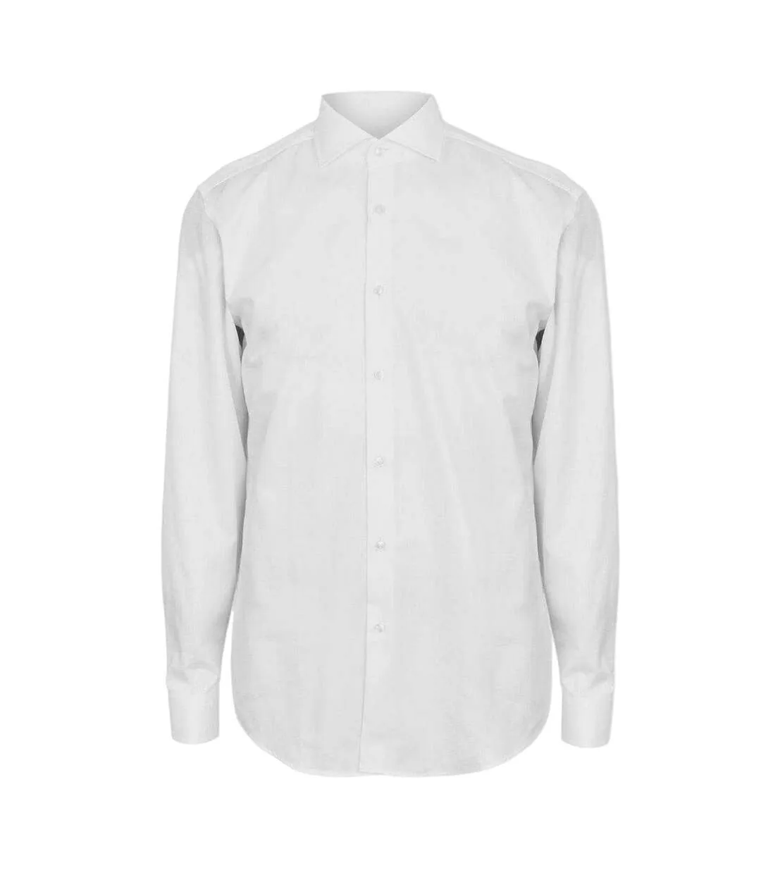 Mens Oxford Spread Collar Formal Shirt White Boss-1