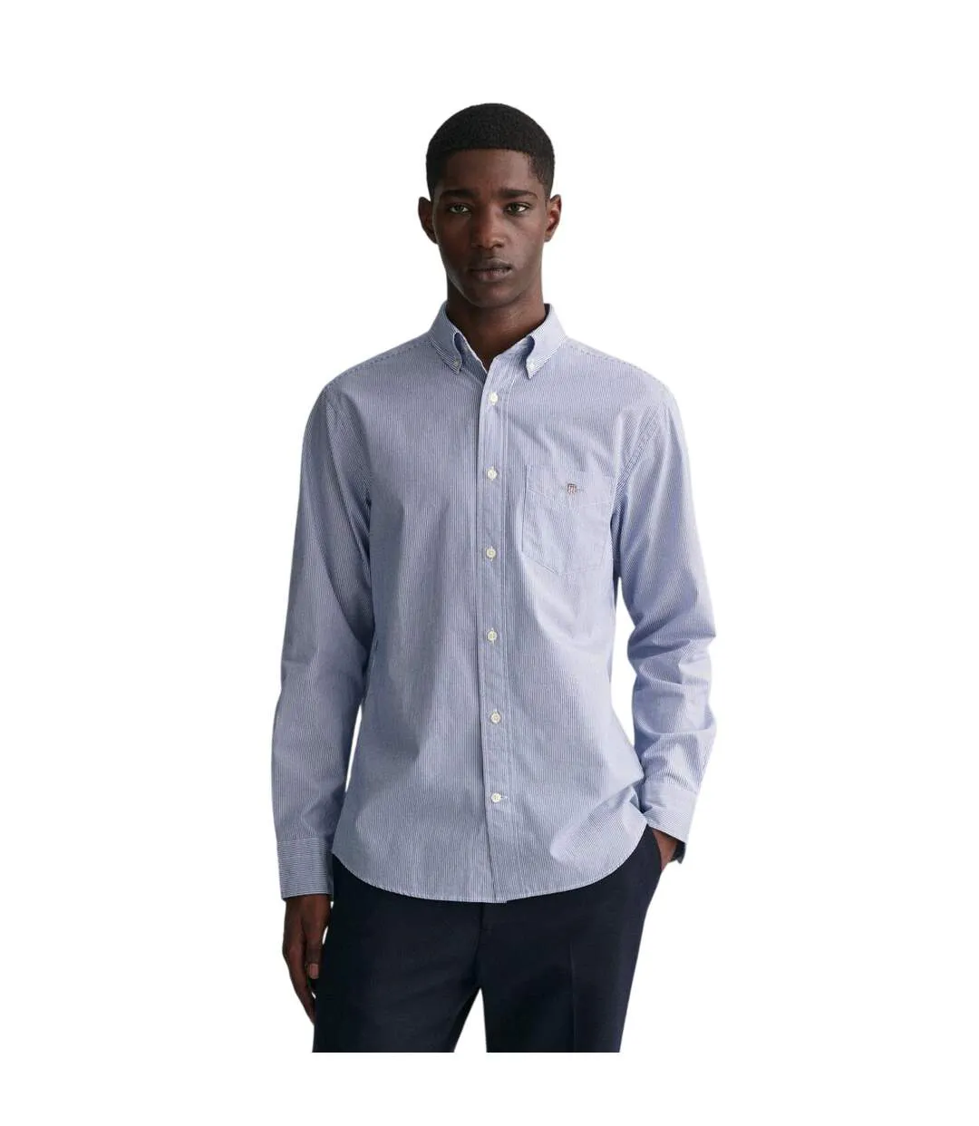 Chemise Banker Homme Bleu Gant-2