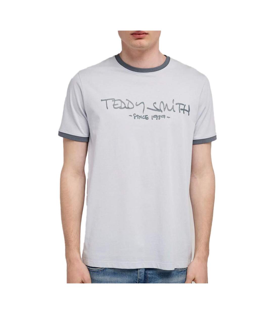 T-Shirt bleu glacier homme teddy smith ticlass-1