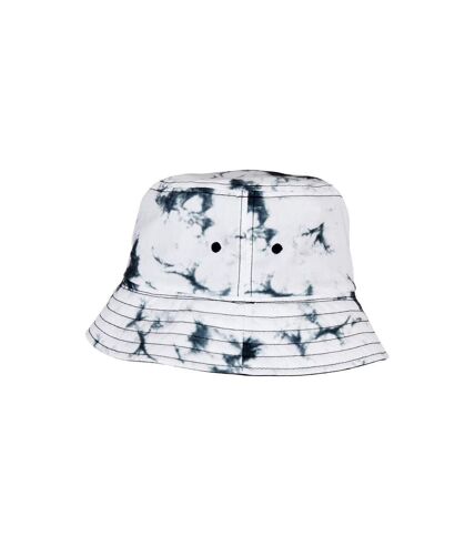 Yupoong Unisex Adult Flexfit Batik Dye Reversible Bucket Hat (Black/White)