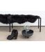 Tapis Imitation Fourrure Katy 55x180cm Noir-5