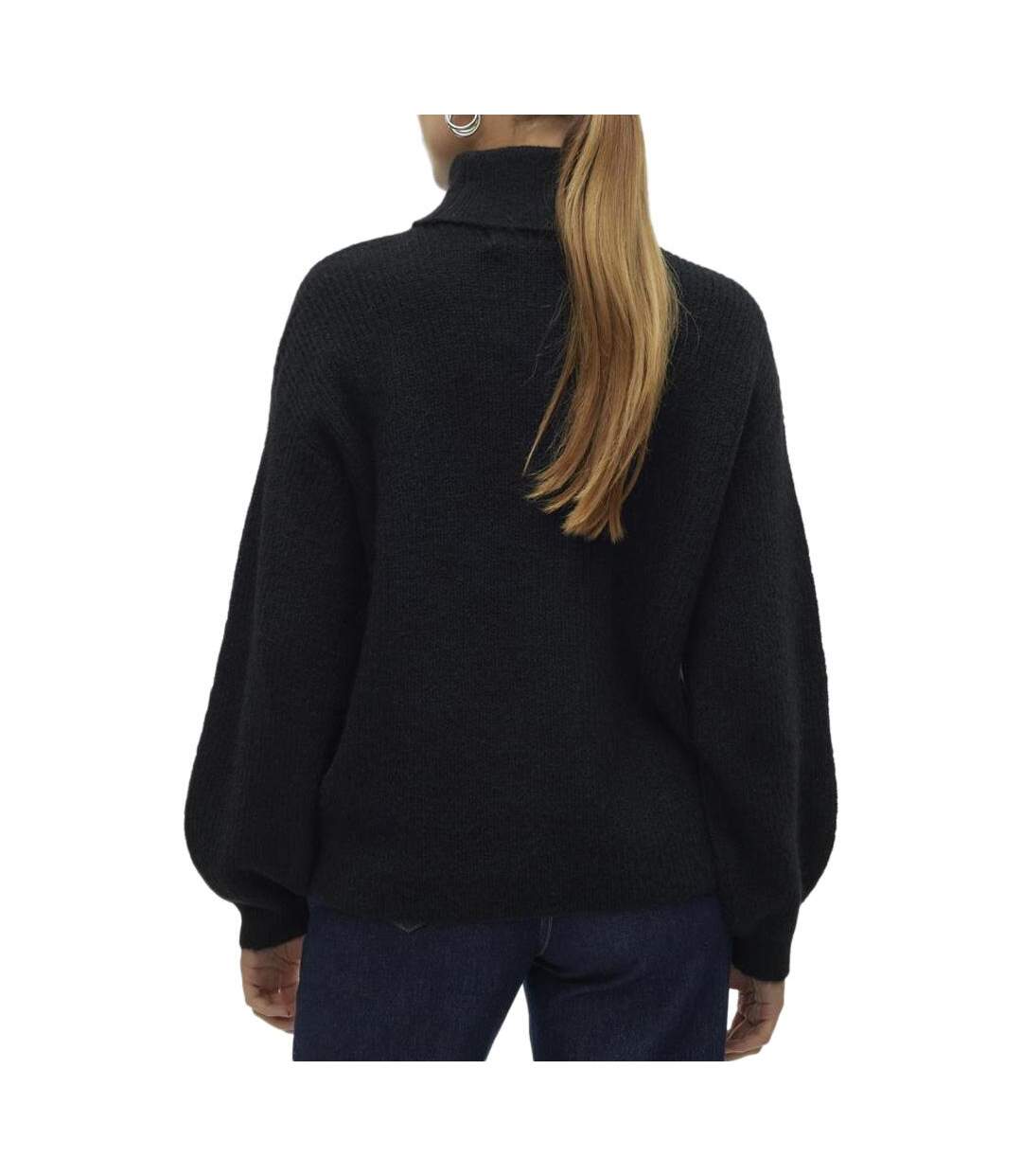 Pull noir femme vero moda mili-2