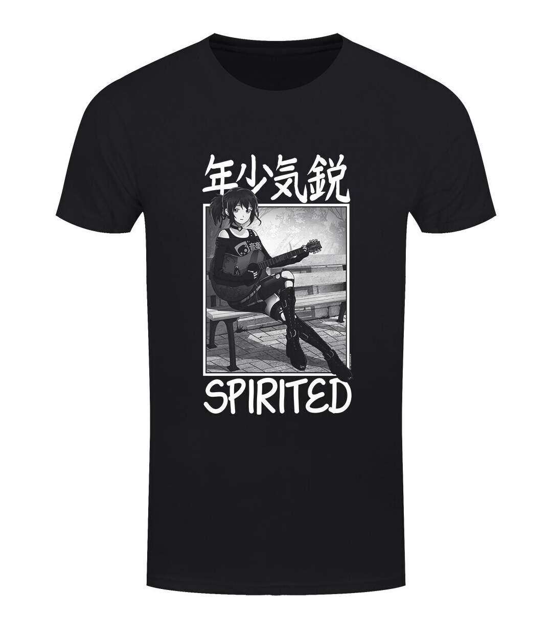 Tokyo Spirit T-Shirt Mens Spirited (Noir/Blanc/Gris) - UTGR5540-1