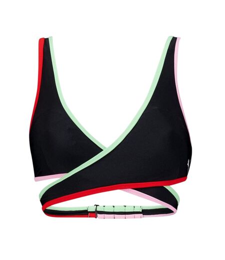 Womens/ladies Plunge Bikini Top Black Puma