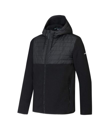 Mens Frankie Two Tone Borg Fleece Hybrid Jacket Black Regatta