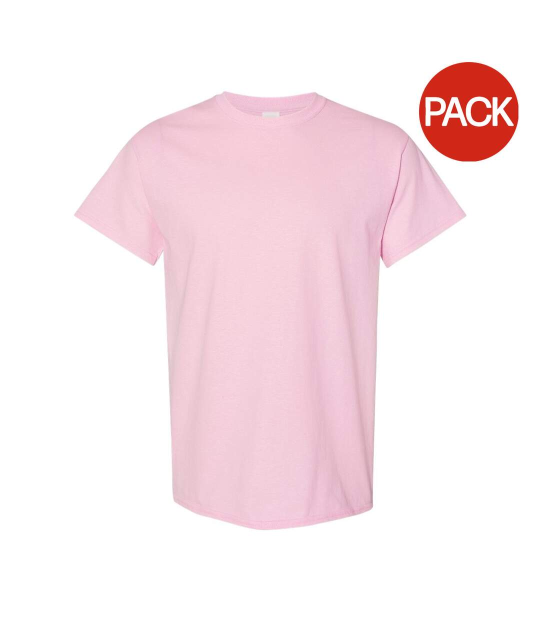 Lot de 5  t-shirts manches courtes hommes rose clair Gildan-1