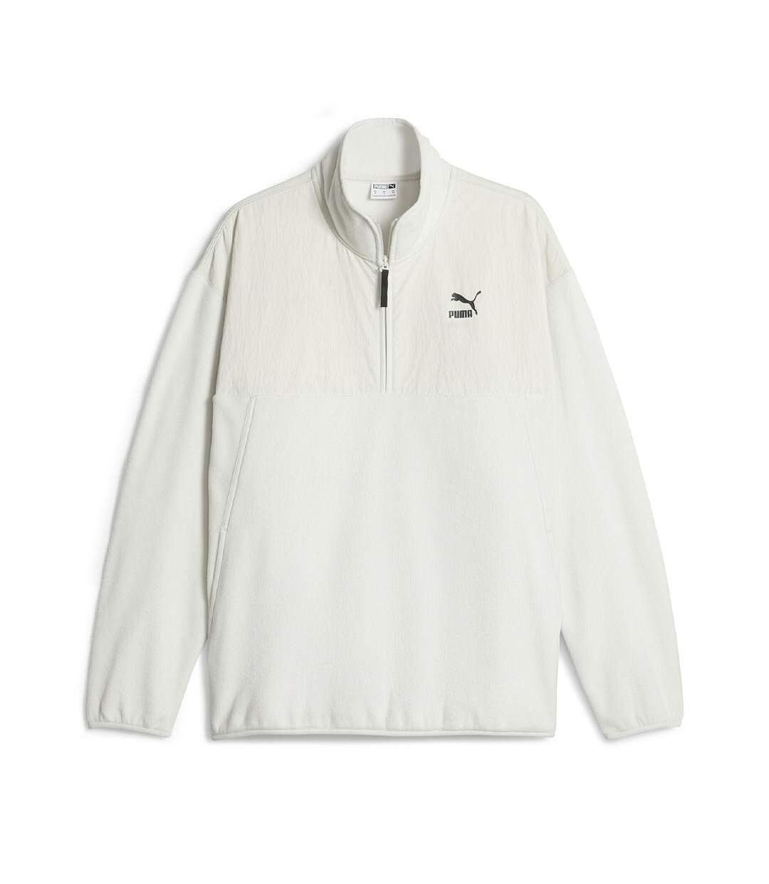 Polaire demi-zippé blanc homme puma classics - l-1
