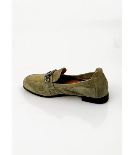 Mocassins cuir velours élastiqués