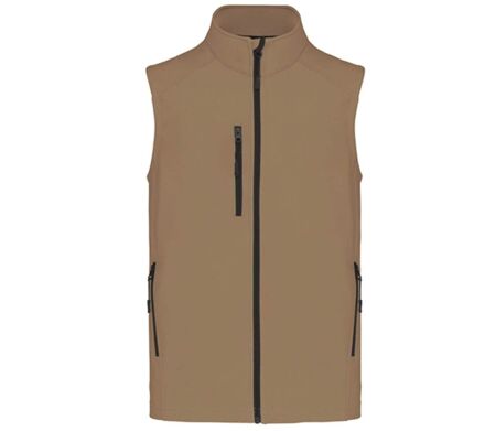 Bodywarmer softshell - gilet sans manches - K403 - beige camel - Homme