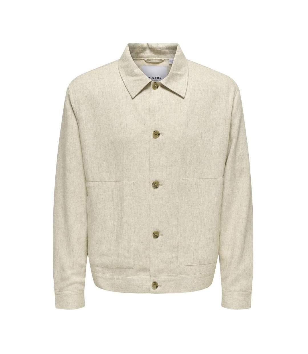 Veste légère écru homme only & sons structure-1