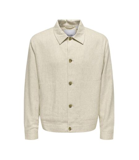 Veste légère écru homme only & sons structure