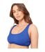 Womens/ladies Textured Square Neck Bikini Top Cobalt Be You-2