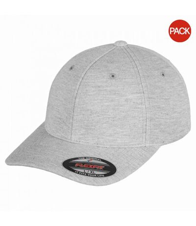 Lot de 2  casquettes flexfit homme gris Yupoong