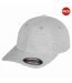 Lot de 2  casquettes flexfit homme gris Yupoong-1