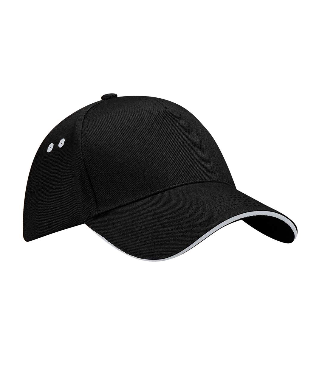 Casquette Ultimate Adulte Noir Gris Clair Beechfield-2