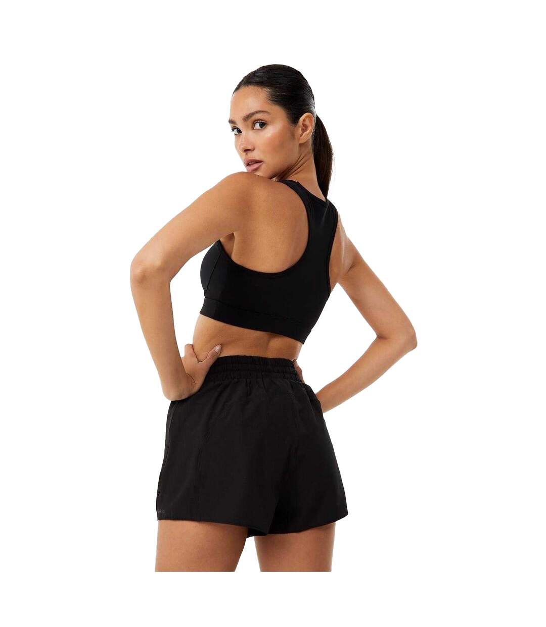 Short De Course Motif/style 2-en-1 Femme Noir USA Pro-3