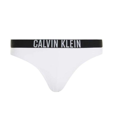 Womens/ladies Classic Plain Bikini Bottoms White Calvin Klein