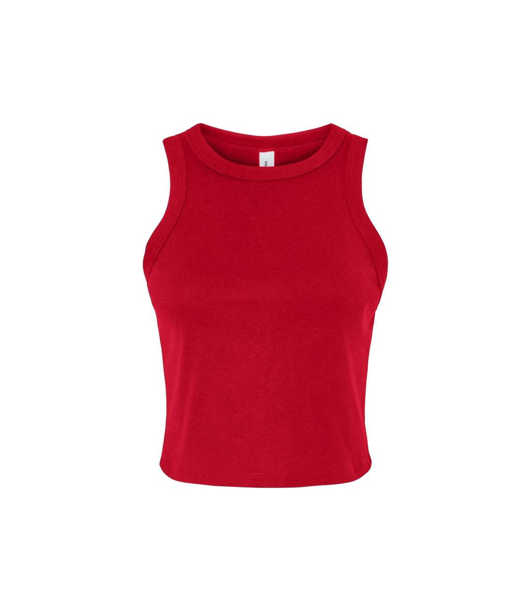 Womens/ladies Micro-rib Racer Tank Top Solid Red Bella + Canvas-1