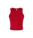 Womens/ladies Micro-rib Racer Tank Top Solid Red Bella + Canvas-1
