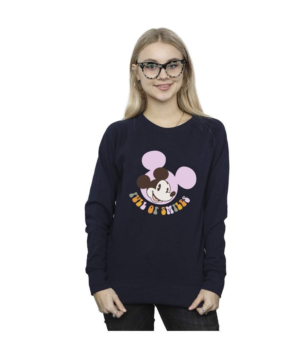 Disney Pantalon de survêtement Mickey Mouse Full Of Smiles Femme/Ladies (Bleu marine) - UTBI29108-2